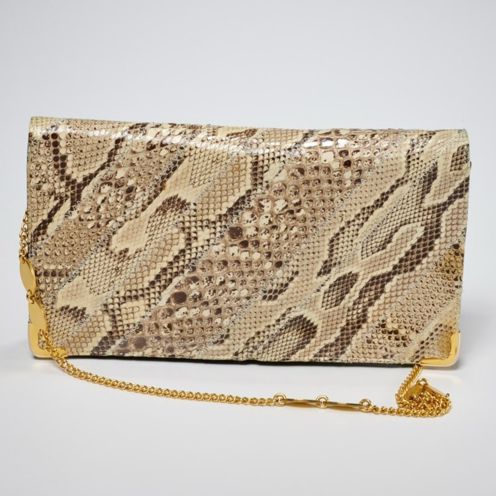 Susan Gail Vintage 1970s genuine snakeskin (python) handbag